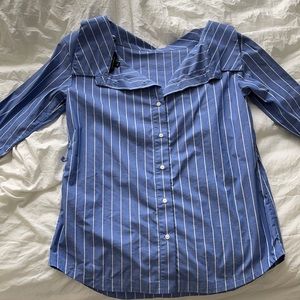 Stripe blue and white blouse